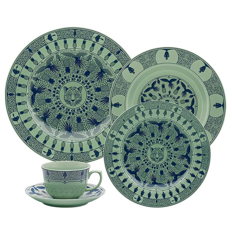 Aparelho de Jantar e Chá 10/20/40 peças Peças Flamingo Terra Brasilis Selva