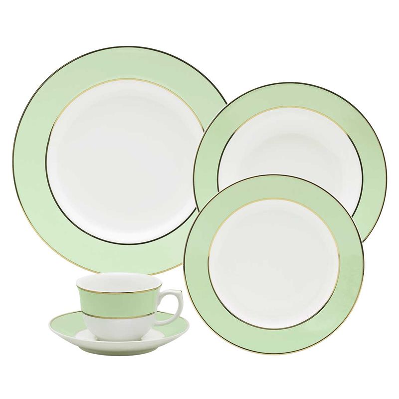 Aparelho de Jantar e Chá 10/20/40 peças Peças Flamingo Classic Verde