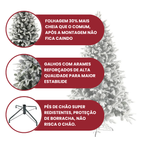 Árvore de Natal Nevada Sem Led