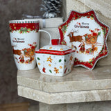 Conjunto de Porcelana  Natalino com 3 Peças