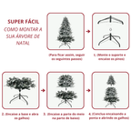 Árvore de Natal Nevada Sem Led