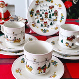 Conjunto de Porcelana  Natalino com 9 Peças