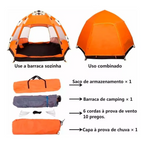 Barraca Impermeável Camping Iglu Tenda Acampamento 4 Pessoas