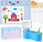 Kit Pintura - Tapete de Silicone + Pinceis + Limpador de Pinceis