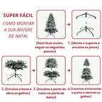 Árvore de Natal Nevada 1,80m de Altura - 1.326 Galhos - Micro LED