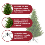 Árvore de Natal Pinheiro sem Led  Montagem rápida
