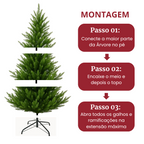 Árvore de Natal Pinheiro sem Led  Montagem rápida