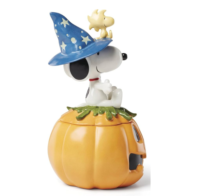 Pote de doces coberto com tema de Halloween assombrado