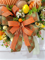 Guirlanda de Páscoa c/ coelho na cenoura - 60cm