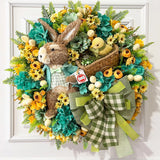 Guirlanda de Páscoa c/ Coelho e carroça - 60cm