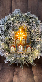 Guirlanda Iluminada Vila Encantada Merry Christmas - Efeito Neve