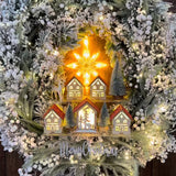 Guirlanda Iluminada Vila Encantada Merry Christmas - Efeito Neve