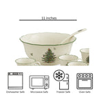 Kit 10 Peças de Porcelana - Estampa Árvore de Natal