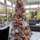 Árvore de Natal + Decoração 360º Luxo Rose Inclusa - 2,40 Metros