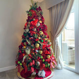 Árvore de Natal + Decoração 360º Red Inclusa - 2,40 Metros