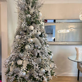 Árvore de Natal + Decoração 360º Prata Inclusa - 2,00 Metros