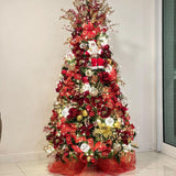 Árvore de Natal + Decoração 360º Santa Claus Inclusa - 2,10 Metros