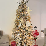 Árvore de Natal + Decoração 360º Bege Clean Inclusa - 1,90 Metros