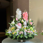 Arranjo temático Páscoa para decoração - 27 x 19 x 16