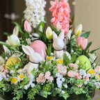 Arranjo temático Páscoa para decoração - 27 x 19 x 16