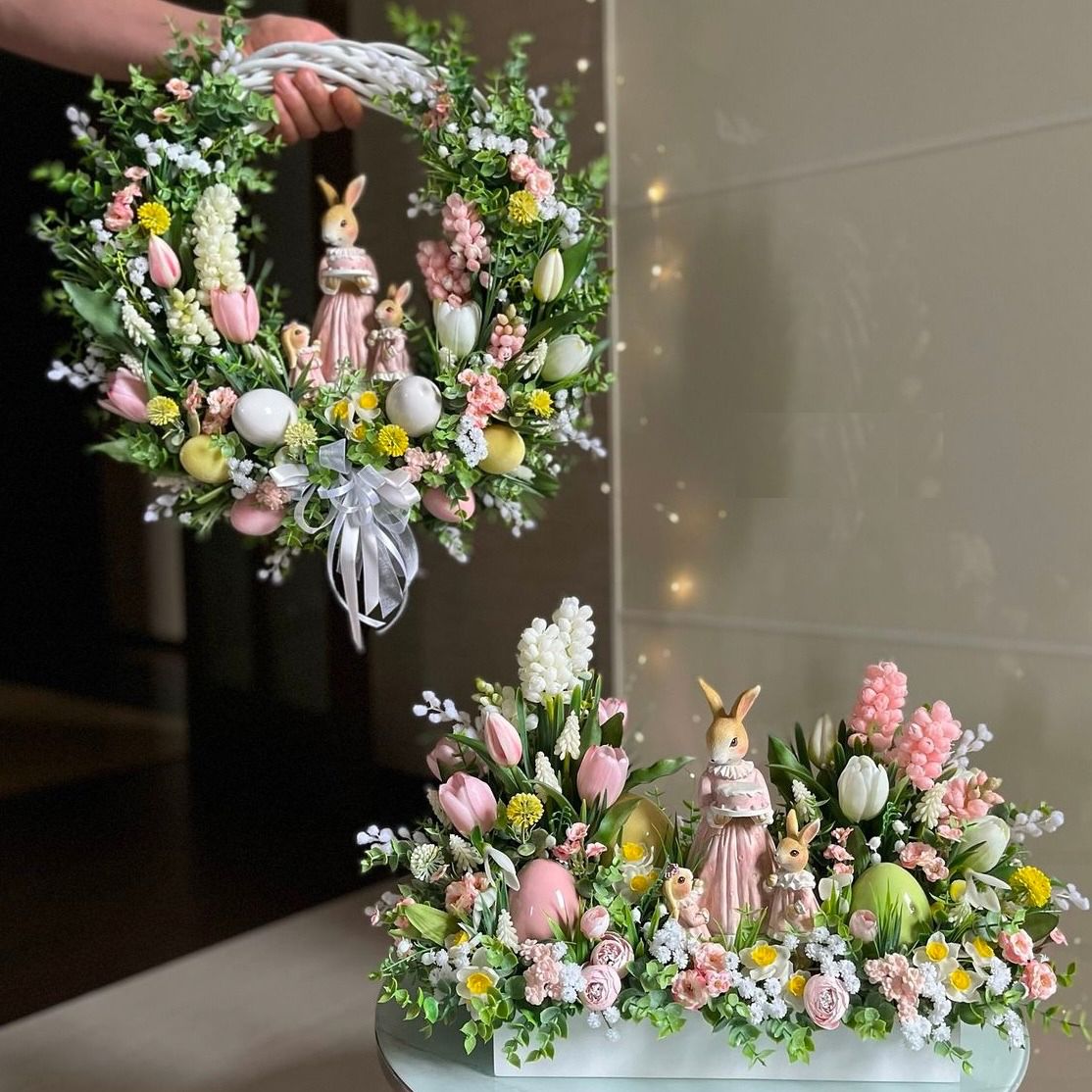 Guirlanda + Arranjo temático Páscoa para decoração