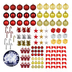 Kit 125 Enfeites Para Árvores De Natal Pendentes Bolinha Pisca Pisca Led