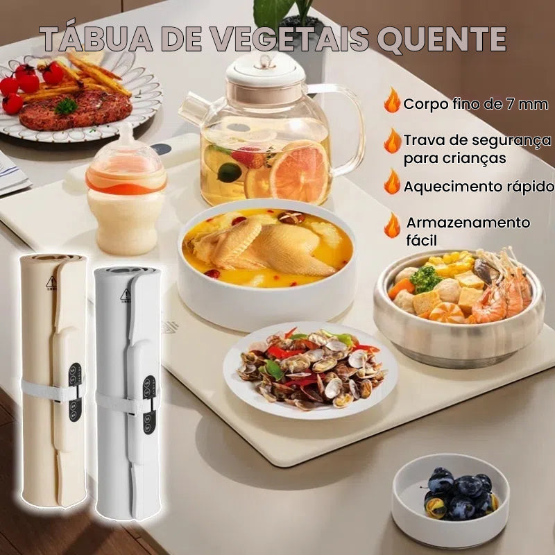 Bandeja Aquecedora Elétrica Dobrável com Temperatura Ajustável