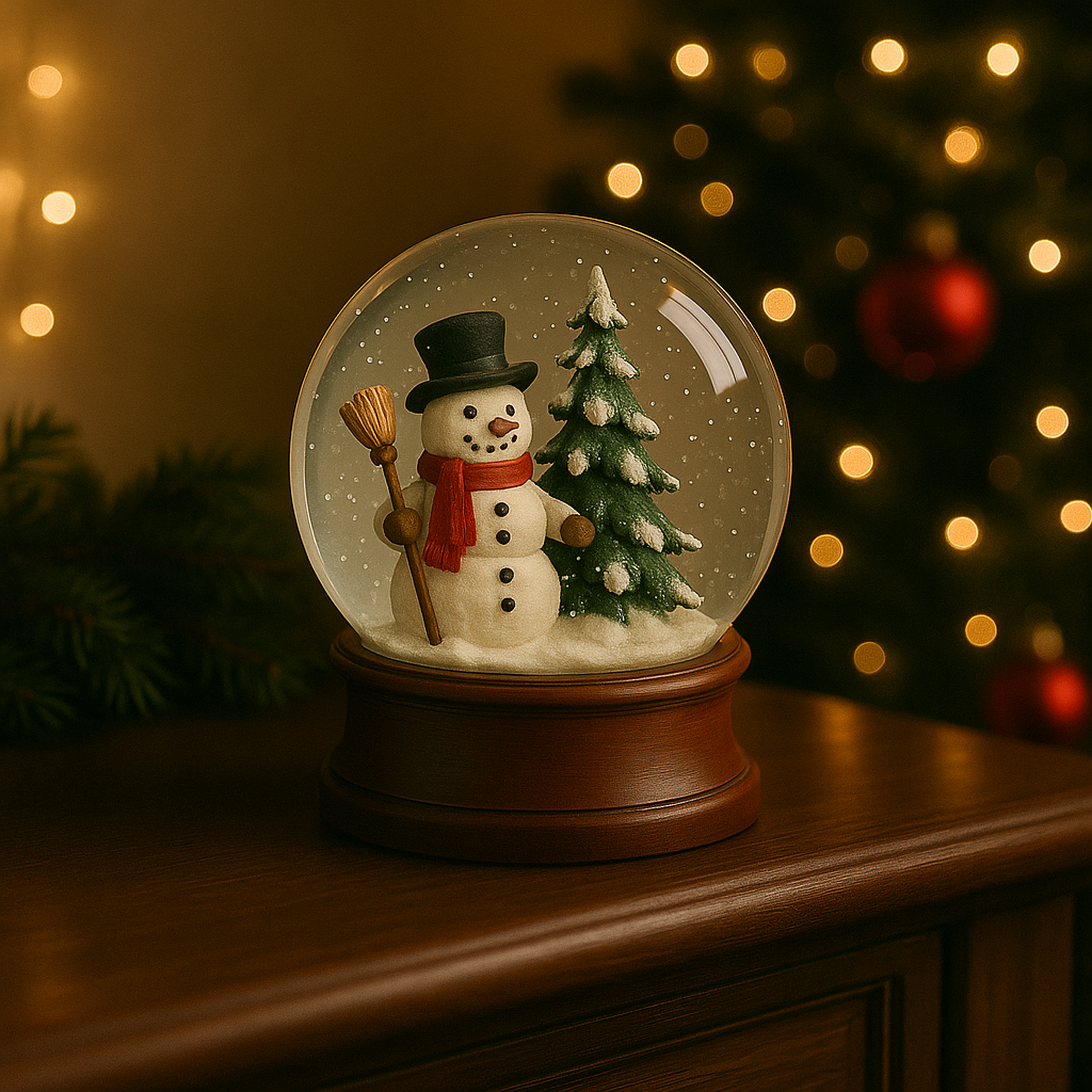 Globo de Neve Natalino Boneco de Neve