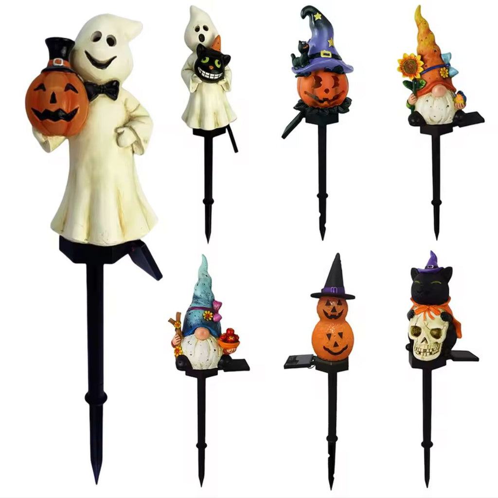 Kit Luminária Solar Abóbora Decorativa - Halloween