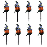 Kit Luminária Solar - Abóbora Bruxa (8 Peças)