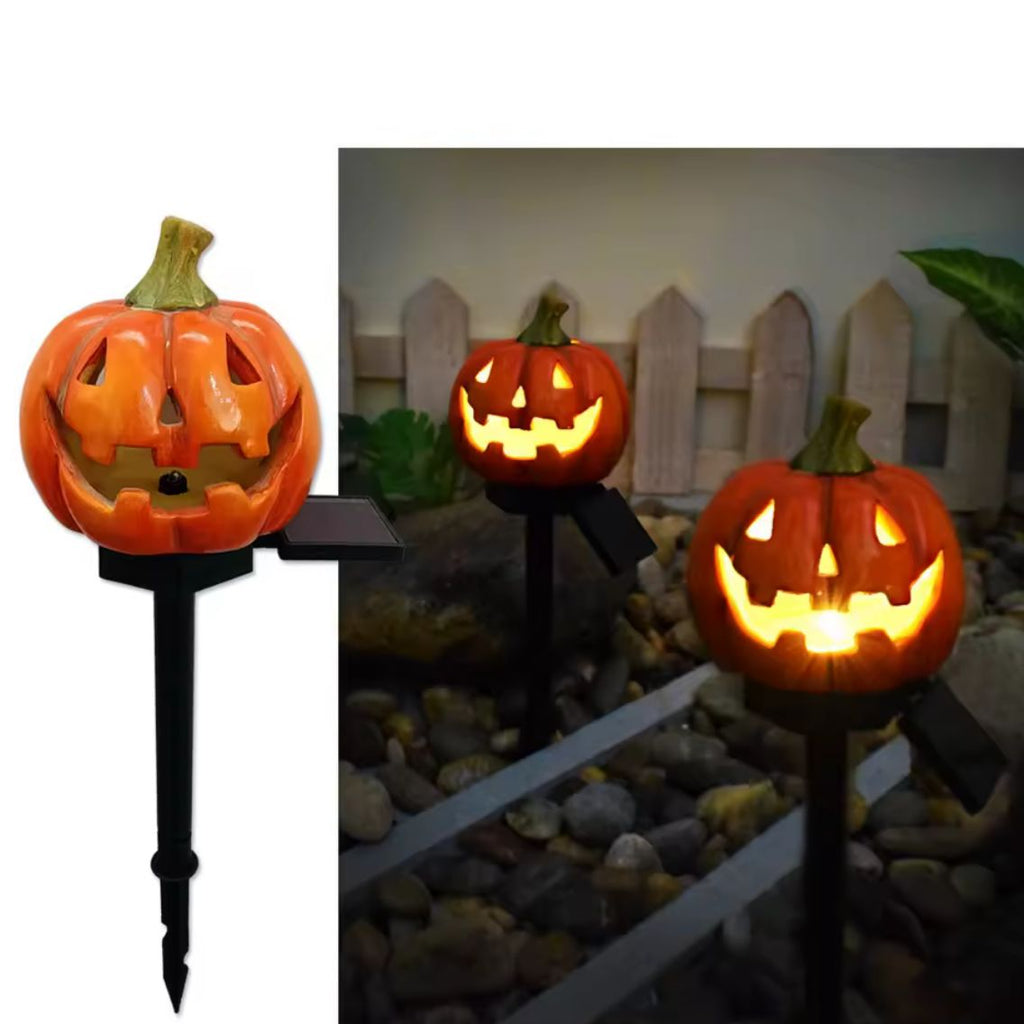 Kit Luminária Solar Abóbora Decorativa - Halloween