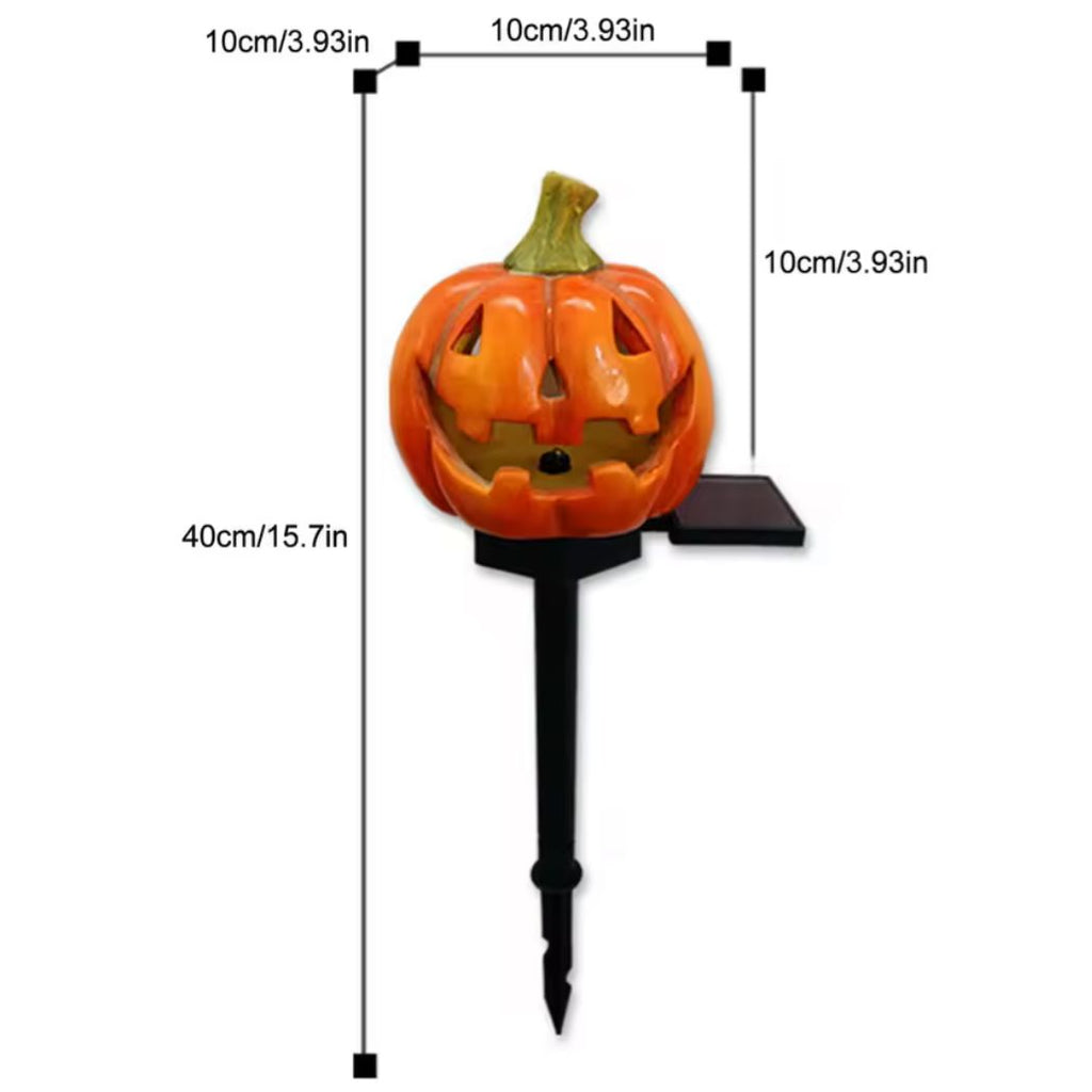 Kit Luminária Solar Abóbora Decorativa - Halloween