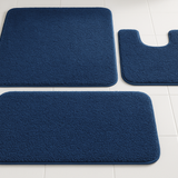 Conjunto 3 Tapetes Banheiro Azul - Tamanhos Coordenados