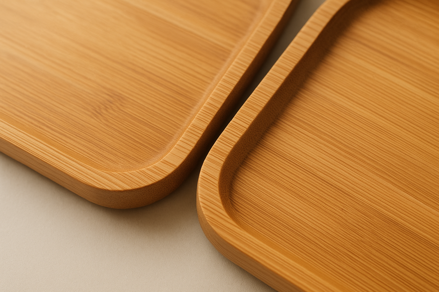 Conjunto 3 Travessas Bambu Natural - Sustentável Ecológico