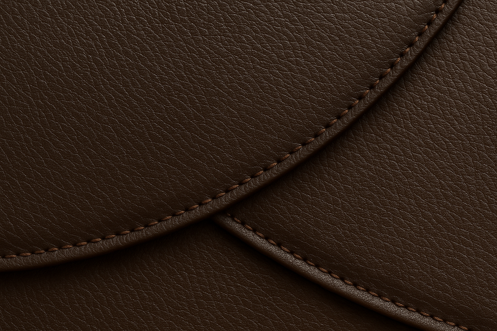 Conjunto 6 Jogos Americanos Couro Marrom - Premium Costurado