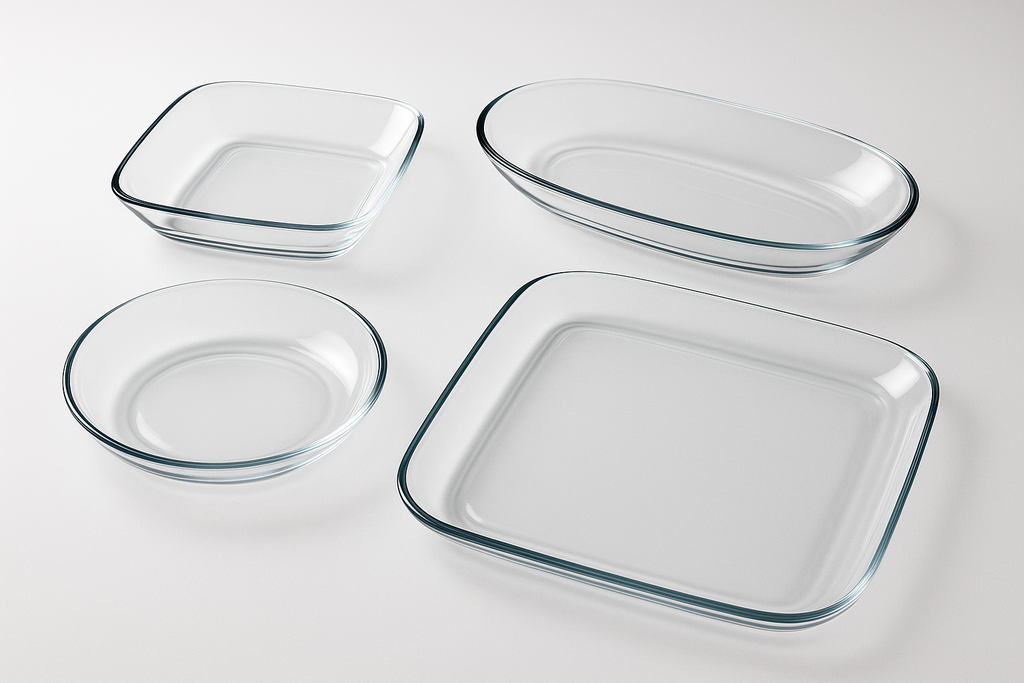 Conjunto 4 Travessas Vidro Temperado - Design Moderno