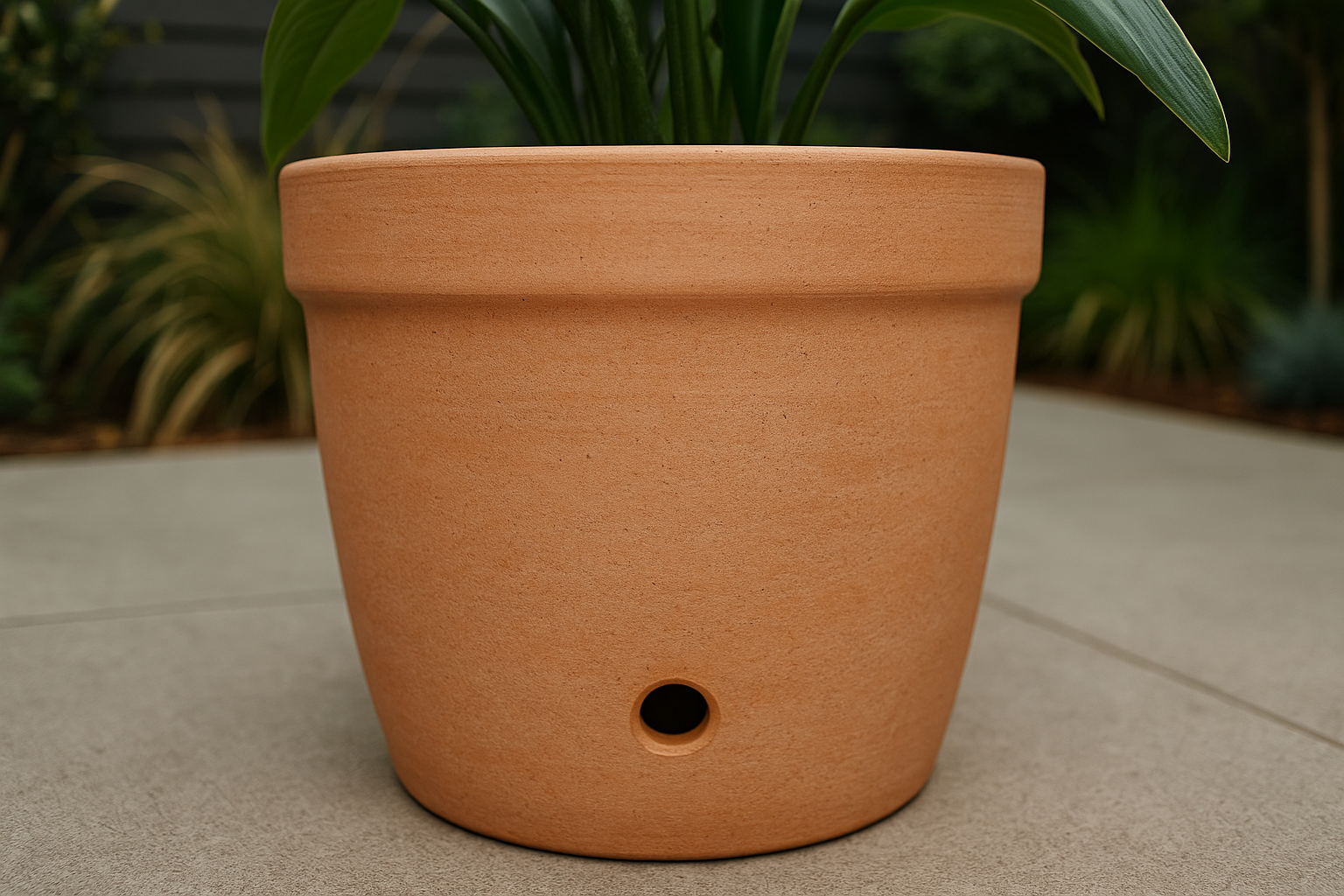 Vaso de Cerâmica Grande Terracota com Drenagem 40x45cm