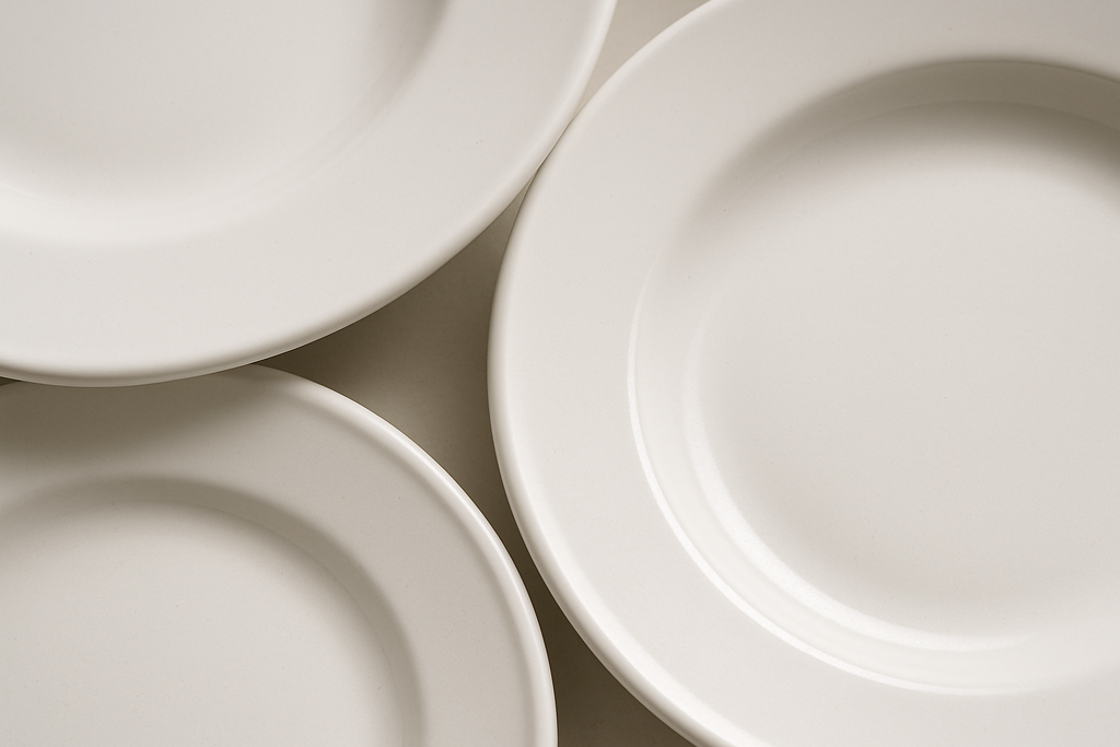 Conjunto 4 Pratos Fundos Brancos - Básico Cerâmica