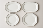 Conjunto 4 Travessas Porcelana Platina - Servir Premium