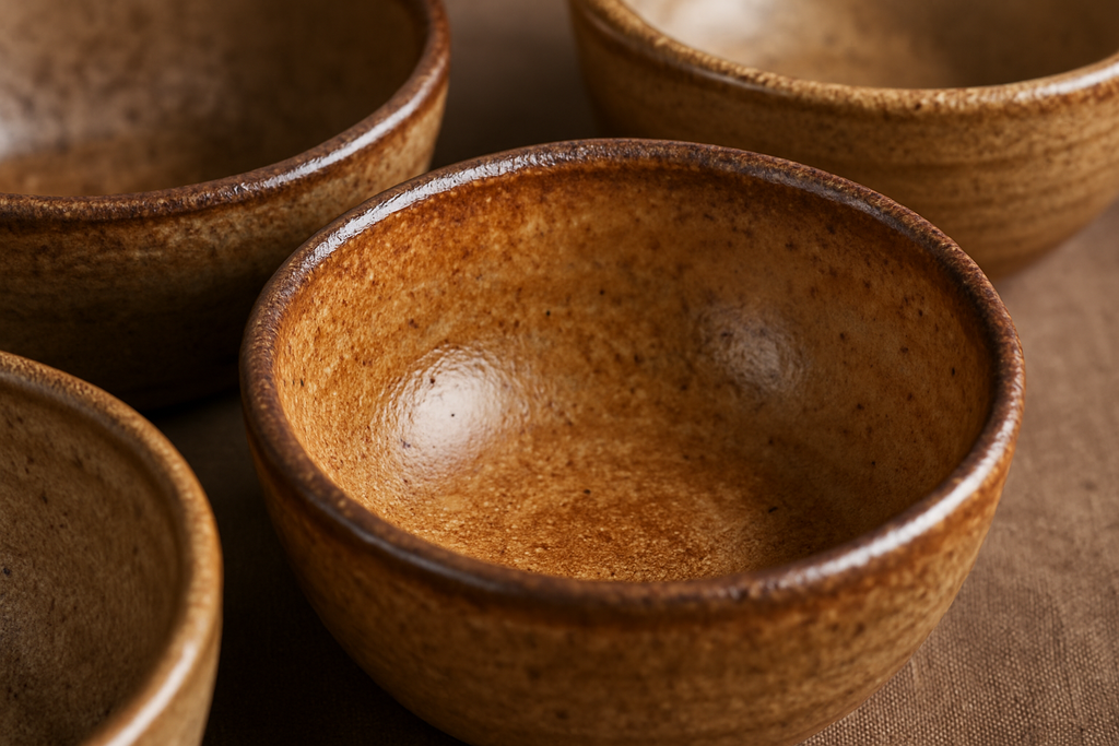 Conjunto 6 Bowls Cerâmica Artesanal Terra - Peças Únicas