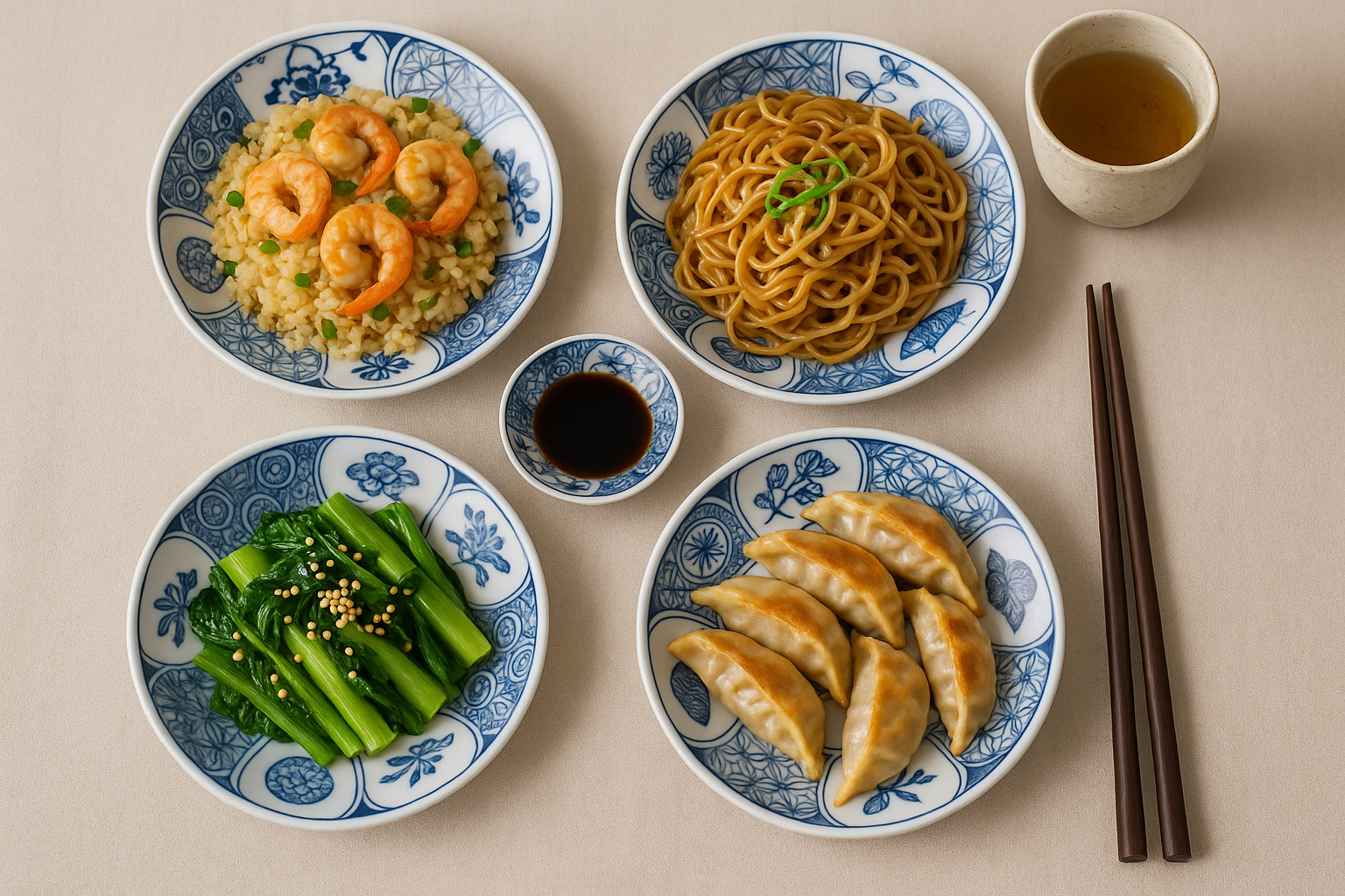 Conjunto Pratos Porcelana Japonesa Zen - 18 Peças Minimalista