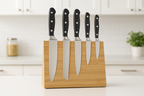 Jogo 5 Facas Profissionais com Suporte Magnético Bambu