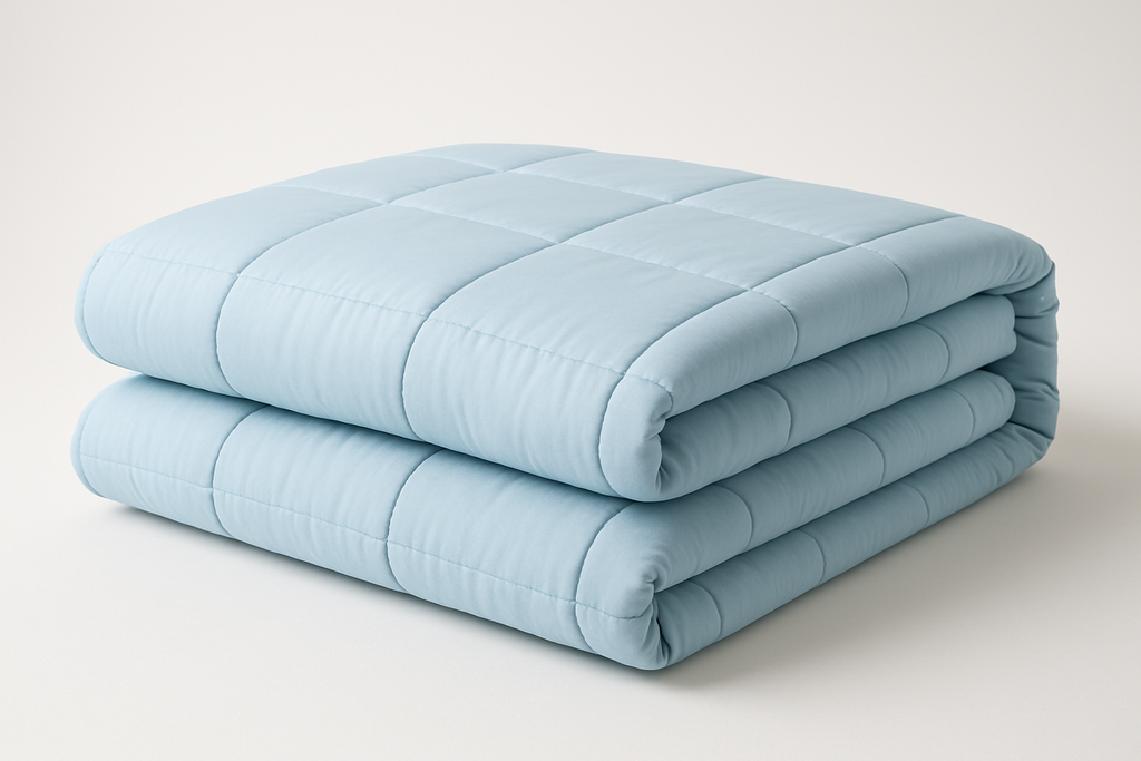 Edredom Solteiro Verão Azul Claro - Fibra Leve