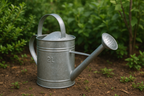 Regador de Metal Galvanizado 2L com Bico Longo e Crivo