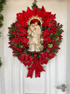 Guirlanda De Natal Sagrada Família C/ Led 65cm Verm