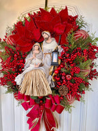 Guirlanda De Natal Sagrada Família C/ Led 65cm