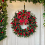 Guirlanda de Natal 60cm Farmhouse c/ led