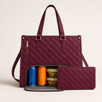 Bolsa Feminina de Couro funcional 3 em 1 - De Luxo