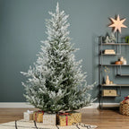 Árvore de Natal Nevada Sem Led