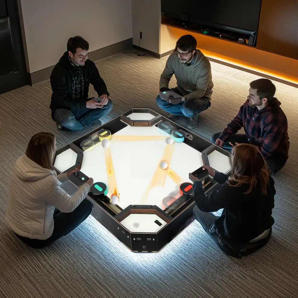 Jogo de Tabuleiro com Controles Remotos, Disco com Luz LED e Efeitos Sonoros - 4 Controles